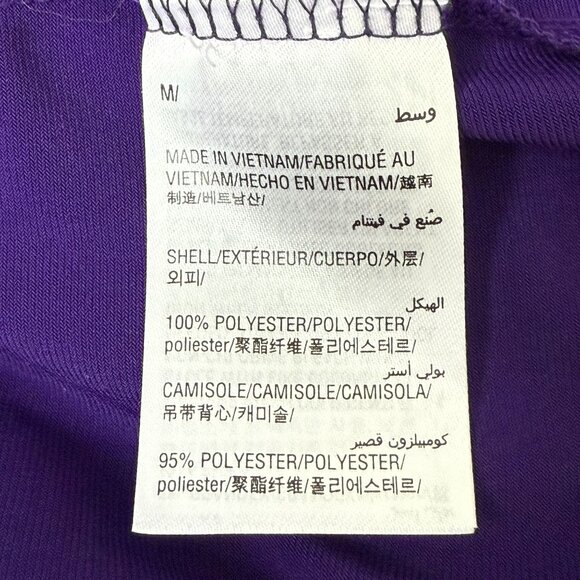 Alfani Floral Print Cami Shell Top Sz Medium Bubble Hem Angel Sleeve Jewel Neck - Picture 11 of 12